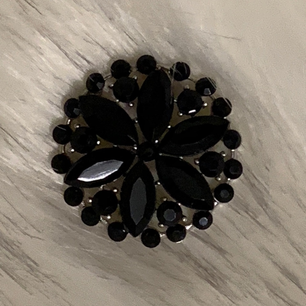 Small black brooch